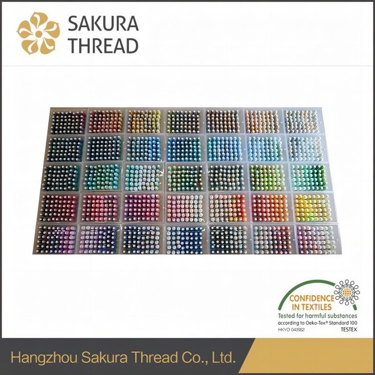 1680 Colors 100% Polyester Embroidery Thread Suit